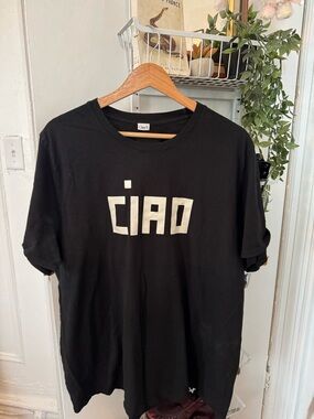 Clare V. Black "CIAO" Graphic T-Shirt - Unbranded